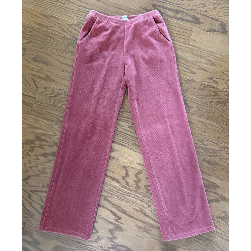LL Bean Perfect Fit Knit Cords Pants Corduroy  Pull On Size XS Reg Red